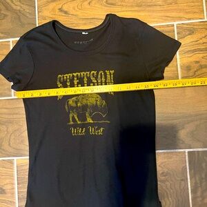 Stetson ladies SZL tee shirt , polyester/cotton blend. Gently worn